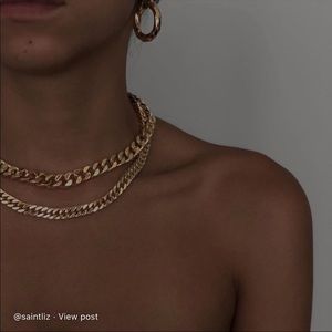 Saint Liz 18K Gold Curb Chain Necklace - Veneto Toggle